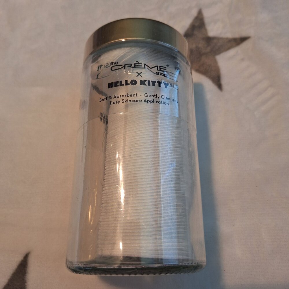 New! Hello Kitty x The Crème Shop Large Gold Reusable Jar Sanrio Makeup Bathroom - Picture 3 of 7